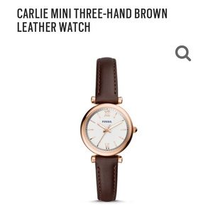 Mini Carlie Rose Gold Fossil Watch - 2 bands!